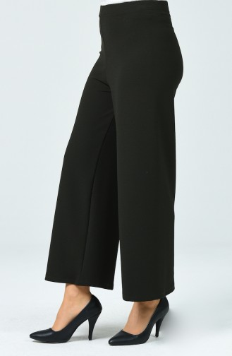 Elastic wide-leg Trousers 5010-04 Dark Green 5010-04