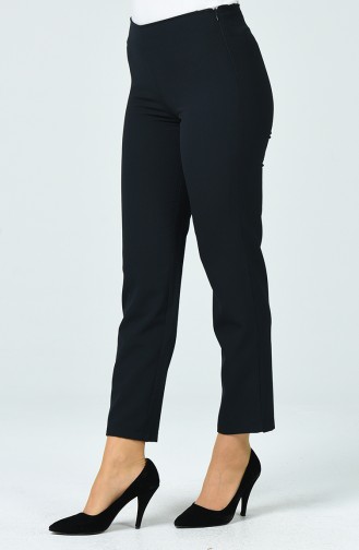 Pantalon Fermeture sur le Côté 3123-01 Bleu Marine 3123-01