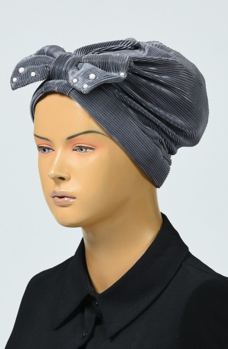 Beaded Bow Bonnet Smoky 7003-01