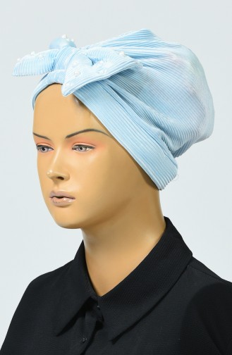 Beaded Bow Bonnet Baby Blue 7003-05