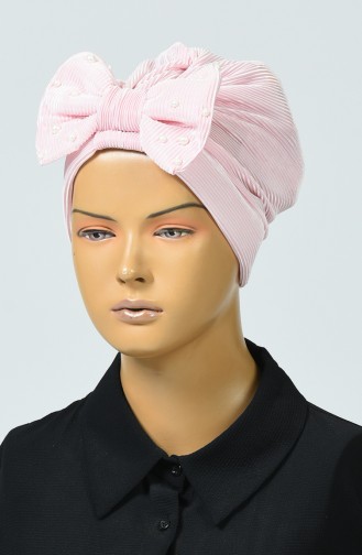 Beaded Bow Bonnet Pink 7003-06