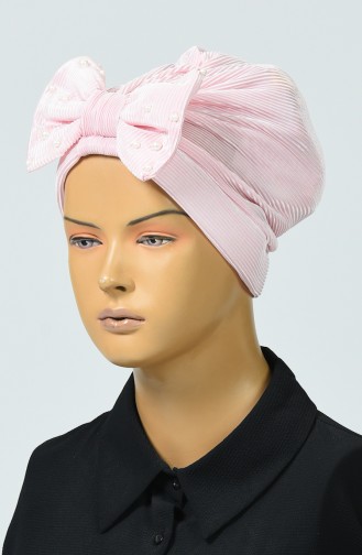 Beaded Bow Bonnet Pink 7003-06