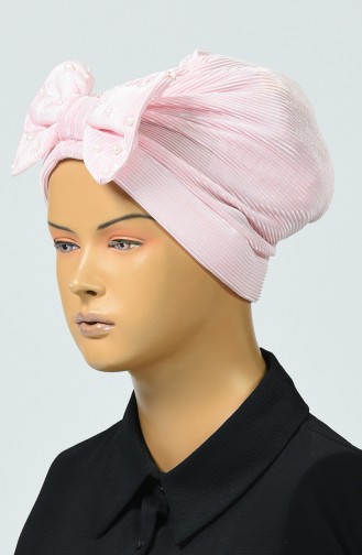 Beaded Bow Bonnet Pink 7003-06
