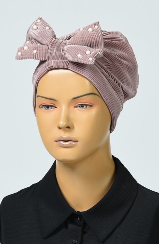 Beaded Bow Bonnet Mink 7003-09