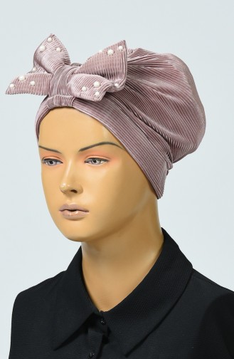 Beaded Bow Bonnet Mink 7003-09