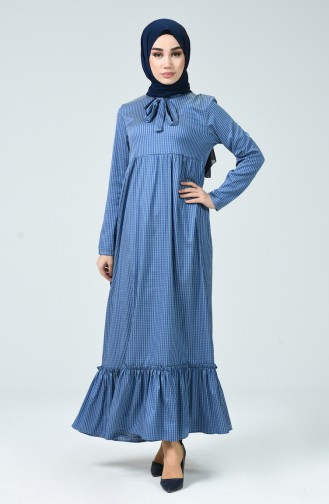 Pleated Dress Indigo 1354-02