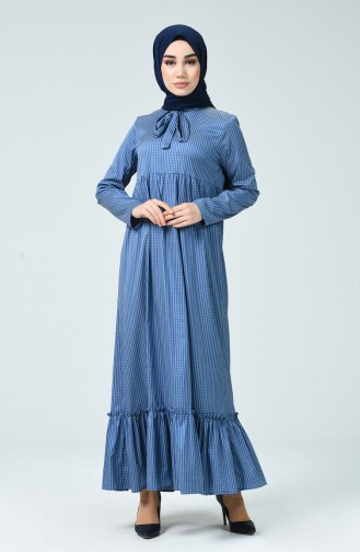 Pleated Dress Indigo 1354-02