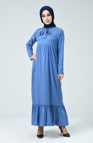 Pleated Dress Blue 1354A-01
