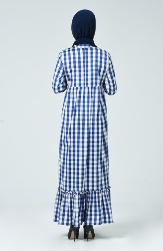 Pleated Dress Navy Blue 1355-01