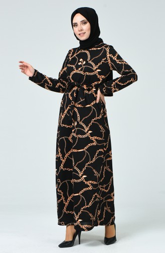 Black Hijab Dress 1406-01
