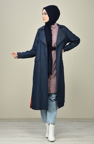 Dunkelblau Trench Coats Models 4009-01
