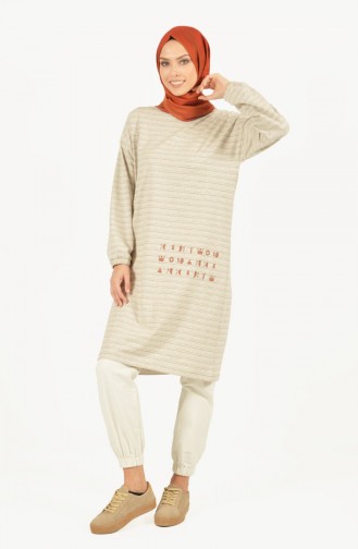 Striped Tunic Ecru 1487-01