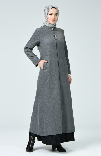 Saisonales Abaya mit Quasten 5512-04 Rauchgrau 5512-04