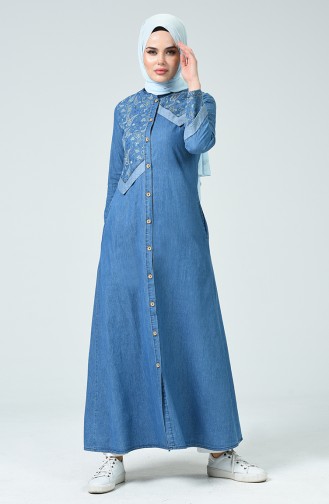 Denim Blue Abaya 4096-02