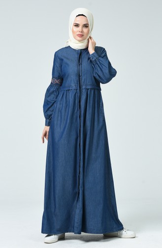 Navy Blue Abaya 4102-01