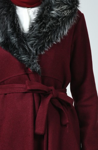 Fur Felt Coat Bordeaux 5091-01