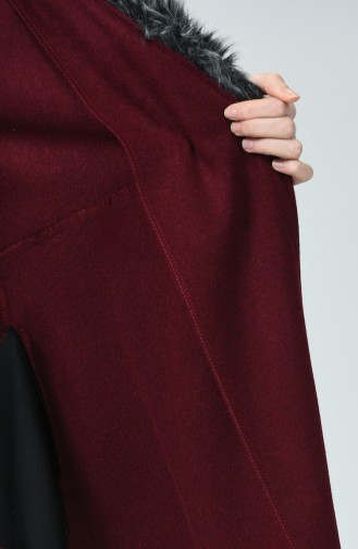 Fur Felt Coat Bordeaux 5091-01