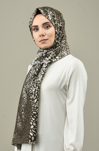 Patterned Viscose Shawl Gold 7002-02B