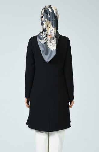 Kolyeli Düz Tunik 0051-01 Siyah