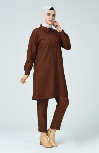 Buttoned Tunic Brown 0899-02