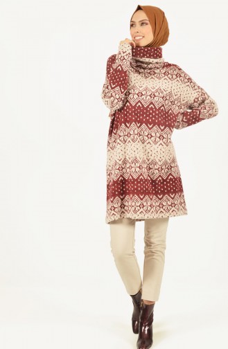 Turtleneck Tunic Bordeaux 1368-01