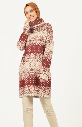 Turtleneck Tunic Bordeaux 1368-01