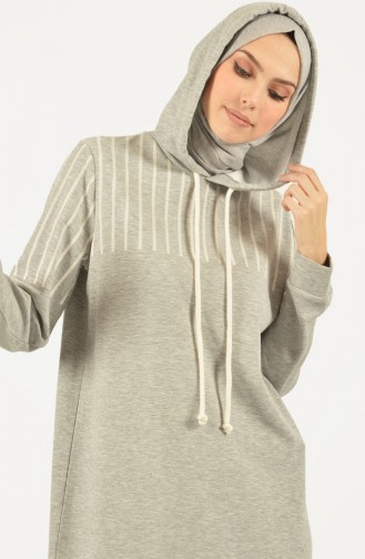 Skirt Tip Pleated Sports Tunic Gray 1403-01
