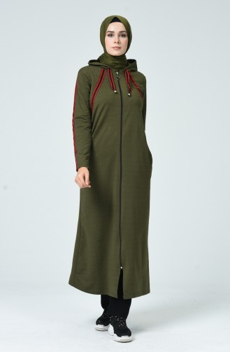 Khaki Abaya 4290A-02