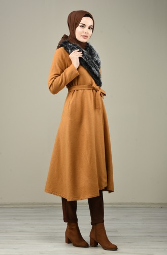 Fur Felt Coat Mustard 5091-04