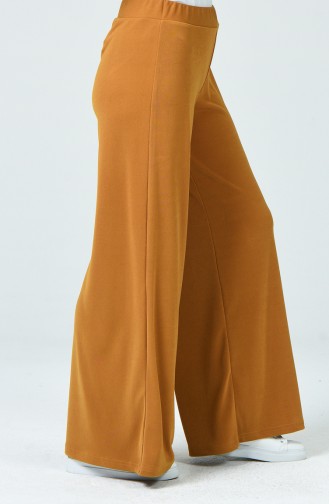 Waist Elastic Wide leg pants Mustard 8137-02