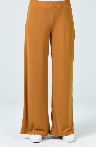 Waist Elastic Wide leg pants Mustard 8137-02