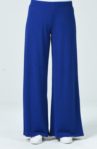 Waist Elastic Wide leg pants Blue 8137-03