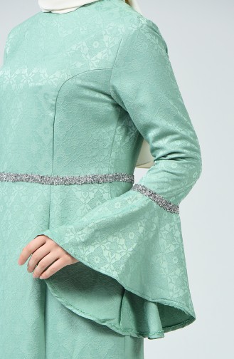Green Almond Hijab Evening Dress 60081-17