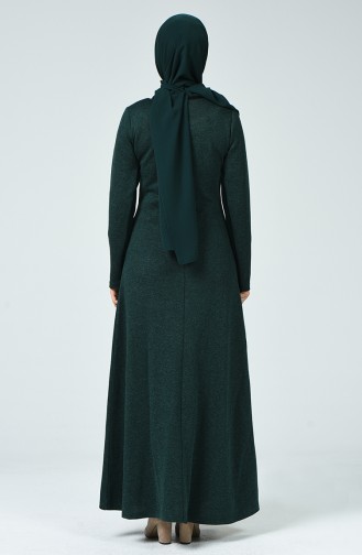 Smaragdgrün Hijab Kleider 0309-02