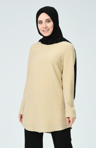 Blouse à Motifs 1233-02 Beige 1233-02