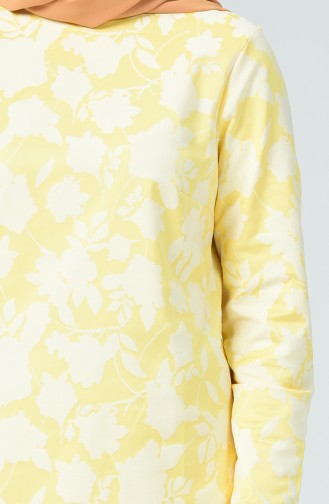 Blouse à Motifs 1235BLZ-02 Jaune 1235BLZ-02