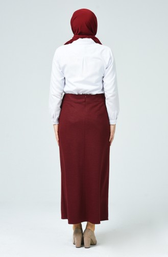 Big Size Pencil Skirt Bordeaux 0905-02