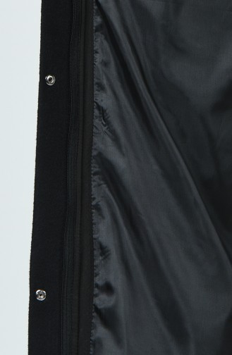 معطف طويل أسود 6836-01