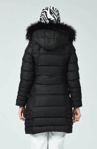 Hooded Quilted Coat 13051-01 Black 13051-01