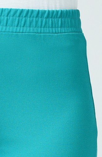 Pantalon Patte D éléphant Taille Élastique 1274PNT-03 Vert émeraude 1274PNT-03