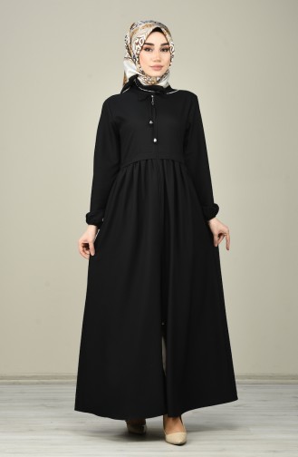 Abaya mit Reissverschluss 2130-03 Schwarz 2130-03