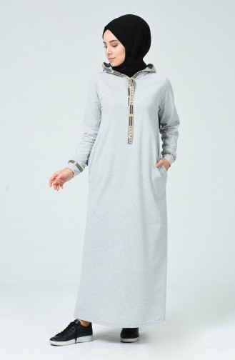فستان رمادي 4127-01