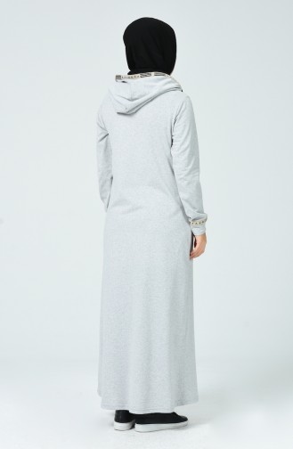 Gray Hijab Dress 4127-01