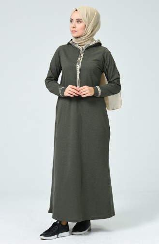 Khaki İslamitische Jurk 4127-02