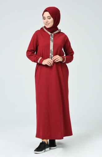 فستان أحمر كلاريت 4127-04