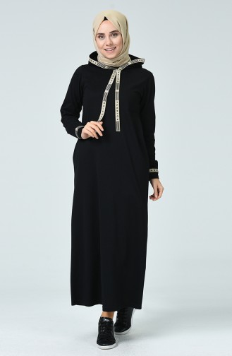 Black Hijab Dress 4127-05