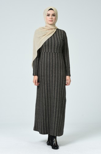 Black Hijab Dress 7002-01