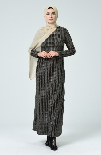 Black Hijab Dress 7002-01