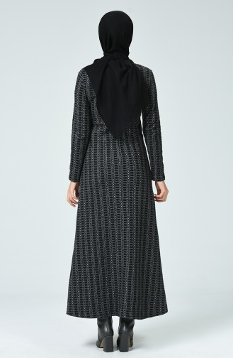 Gray Hijab Dress 7002-02
