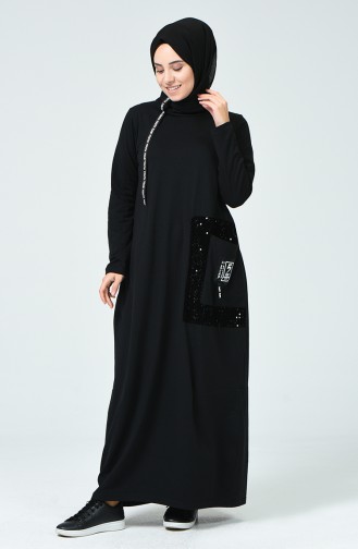 Black İslamitische Jurk 4121-01